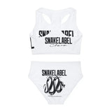 Girls Two Piece Swimsuit Set | Comfortable Microfiber & Spandex Blend - Trendy High - Waisted Design - USA Assembled snake - label