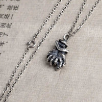 Gothic Snake Hand Pendant with 925 Silver | Intricate Animal Design | snake - label