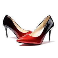 Gradient High Heels | Pointed Toe Shape, Leather Stitching, Rubber Sole snake - label