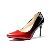 Gradient High Heels | Pointed Toe Shape, Leather Stitching, Rubber Sole snake - label