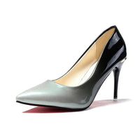 Gradient High Heels | Pointed Toe Shape, Leather Stitching, Rubber Sole snake - label