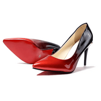 Gradient High Heels | Pointed Toe Shape, Leather Stitching, Rubber Sole snake - label