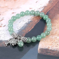 Green Aventurine Bracelet - Natural Stones, 8mm Beads, 20cm Length snake - label