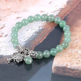 Green Aventurine Bracelet - Natural Stones, 8mm Beads, 20cm Length snake - label