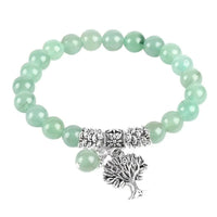 Green Aventurine Bracelet - Natural Stones, 8mm Beads, 20cm Length