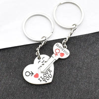 Heart - Shaped Keychain: Elegant Silver Design, Zinc Alloy Material, Ideal Gift snake - label