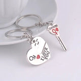 Heart - Shaped Keychain: Elegant Silver Design, Zinc Alloy Material, Ideal Gift snake - label