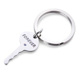 Heart - Shaped Keychain with Trendy Letter Designs - Stainless Steel - Individual Packing snake - label