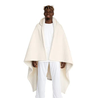 Hooded Sherpa Fleece Blanket - One size / Cream - All Over Prints