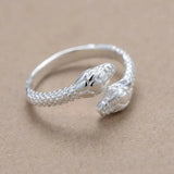 Individual Snake Head Ring - Snake Label | Lightweight Silver Jewelry snake - label