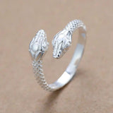 Individual Snake Head Ring - Snake Label | Lightweight Silver Jewelry snake - label