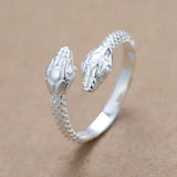 Individual Snake Head Ring - Snake Label | Lightweight Silver Jewelry - snake - label