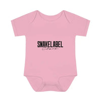 Infant Baby Rib Bodysuit with Lap Shoulders & Tear - Away Label snake - label