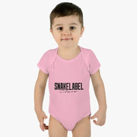 Infant Baby Rib Bodysuit with Lap Shoulders & Tear - Away Label snake - label