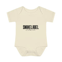 Infant Baby Rib Bodysuit with Lap Shoulders & Tear - Away Label snake - label