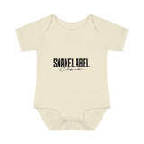 Infant Baby Rib Bodysuit with Lap Shoulders & Tear - Away Label snake - label