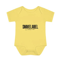 Infant Baby Rib Bodysuit with Lap Shoulders & Tear - Away Label snake - label