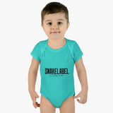 Infant Baby Rib Bodysuit with Lap Shoulders & Tear - Away Label snake - label