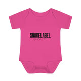 Infant Baby Rib Bodysuit with Lap Shoulders & Tear - Away Label snake - label