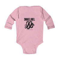 Infant Long Sleeve Bodysuit with Soft Fabric and Durable Design snake - label