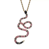 Inlaid Zircon Snake Pendant with Dazzling Zircon Stones snake - label