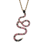 Inlaid Zircon Snake Pendant with Dazzling Zircon Stones - snake - label