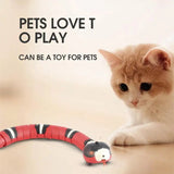 Interactive Electric Induction Snake Cat Toy snake - label