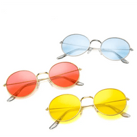 Korean Round Jelly Sunglasses with Resin Lens & Metal Frame snake - label