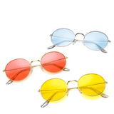 Korean Round Jelly Sunglasses with Resin Lens & Metal Frame snake - label