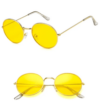 Korean Round Jelly Sunglasses with Resin Lens & Metal Frame snake - label