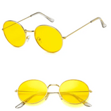 Korean Round Jelly Sunglasses with Resin Lens & Metal Frame snake - label