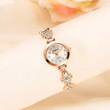 Ladies Flower Bracelet Watch with Quartz Movement & Spiral Crown snake - label