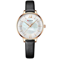 Ladies Watches Fashion Women: Quartz Waterproof Watch With Leather Strap | Stylish 35mm Dial snake - label