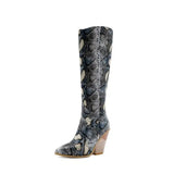 Large Size Snake Print Boots Women's Super High Heel snake - label