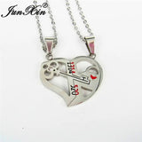 Love Key Necklace - Couple Style Titanium Pendant (Heart - Shaped) snake - label