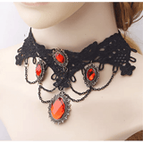 Luxe Lace Necklace with Elegant Handmade Design snake - label