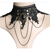 Luxe Lace Necklace with Elegant Handmade Design snake - label