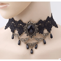 Luxe Lace Necklace with Elegant Handmade Design snake - label