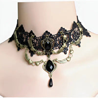 Luxe Lace Necklace with Elegant Handmade Design snake - label