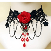 Luxe Lace Necklace with Elegant Handmade Design snake - label