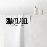 Luxurious Custom Printed 50% Polyester & 50% Cotton Mink - Cotton Towel - 30" x 60" Ultra Soft & Absorbent snake - label