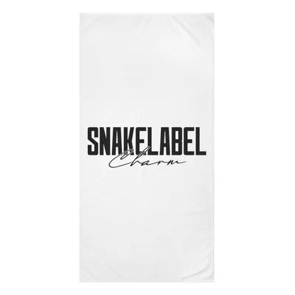 Luxurious Custom Printed 50% Polyester & 50% Cotton Mink - Cotton Towel - 30" x 60" Ultra Soft & Absorbent snake - label