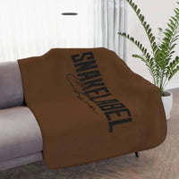 Luxurious Tan Sherpa Blanket with Soft Mink Print - 100% Polyester Heat - Backed Comfort snake - label