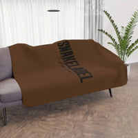 Luxurious Tan Sherpa Blanket with Soft Mink Print - 100% Polyester Heat - Backed Comfort snake - label