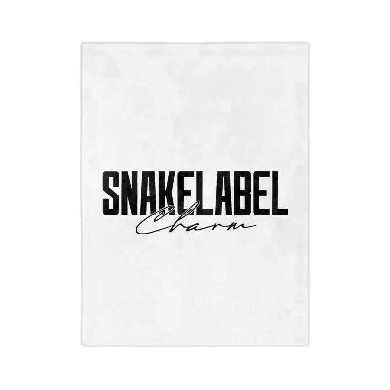 Luxurious Velveteen Microfiber Blanket with One - Sided Print & Reinforced Edge, 3 Sizes snake - label
