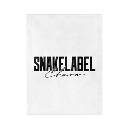 Luxurious Velveteen Microfiber Blanket with One - Sided Print & Reinforced Edge, 3 Sizes snake - label