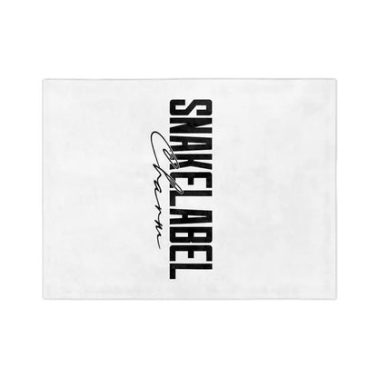 Luxurious Velveteen Microfiber Blanket with One - Sided Print & Reinforced Edge, 3 Sizes snake - label