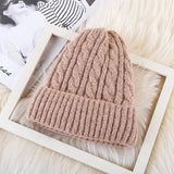 Luxury Velvet Fleece Knitted Beanie - Korean Bell Style - One Size Fits All snake - label