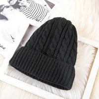 Luxury Velvet Fleece Knitted Beanie - Korean Bell Style - One Size Fits All snake - label