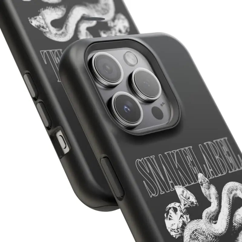 Magnetic Snake Tough Cases with Embedded Magnet Module - Impact - Resistant iPhone Cover snake - label
